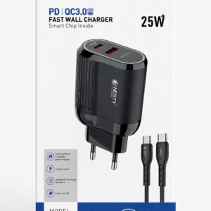 25W PD Fast Wall Charger (Black)